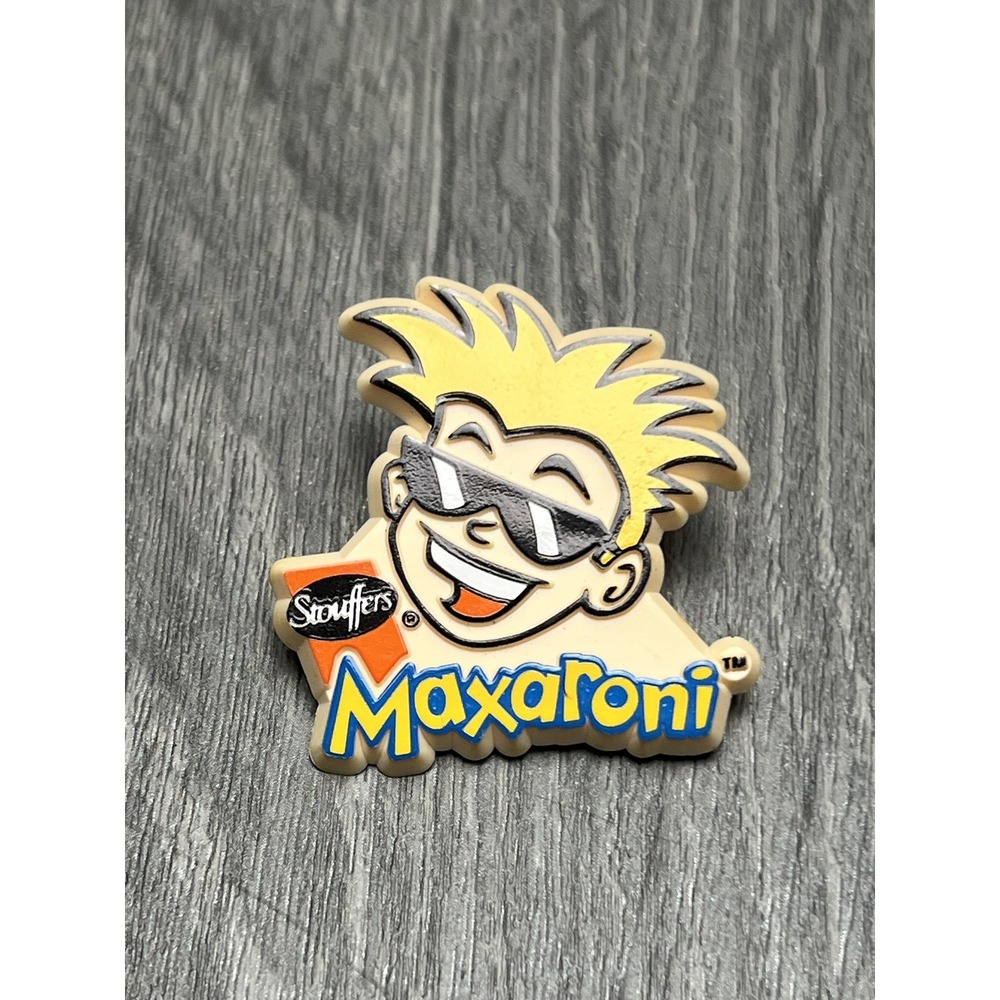 Stouffer's Maxaroni Mascot Lapel Pin 1990s Food & Beverage Collectible